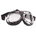 thumbnail image 3 of Casco militar de la Segunda Guerra Mundial, estilo piloto de la RAF, para motocicleta, motocross, ATV, scooter, crucero, chopper, gafas de sol UV (color transparente), 3 of 7