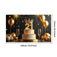 thumbnail image 1 of Glamorous 21st Birthday Banner with Crown Theme Party Backdrop Background Decorations for Photography Props Birthday Party Celebrations Balloon Decors, 1 of 4