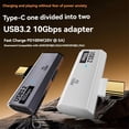 thumbnail image 3 of Adaptador de Datos USB 3.2 de 10 Gbps USB C A USB Tipo C Dual OTG Macho A Hembra Adaptador de Auriculares de Carga Rápida de 100 W Gris, 3 of 5