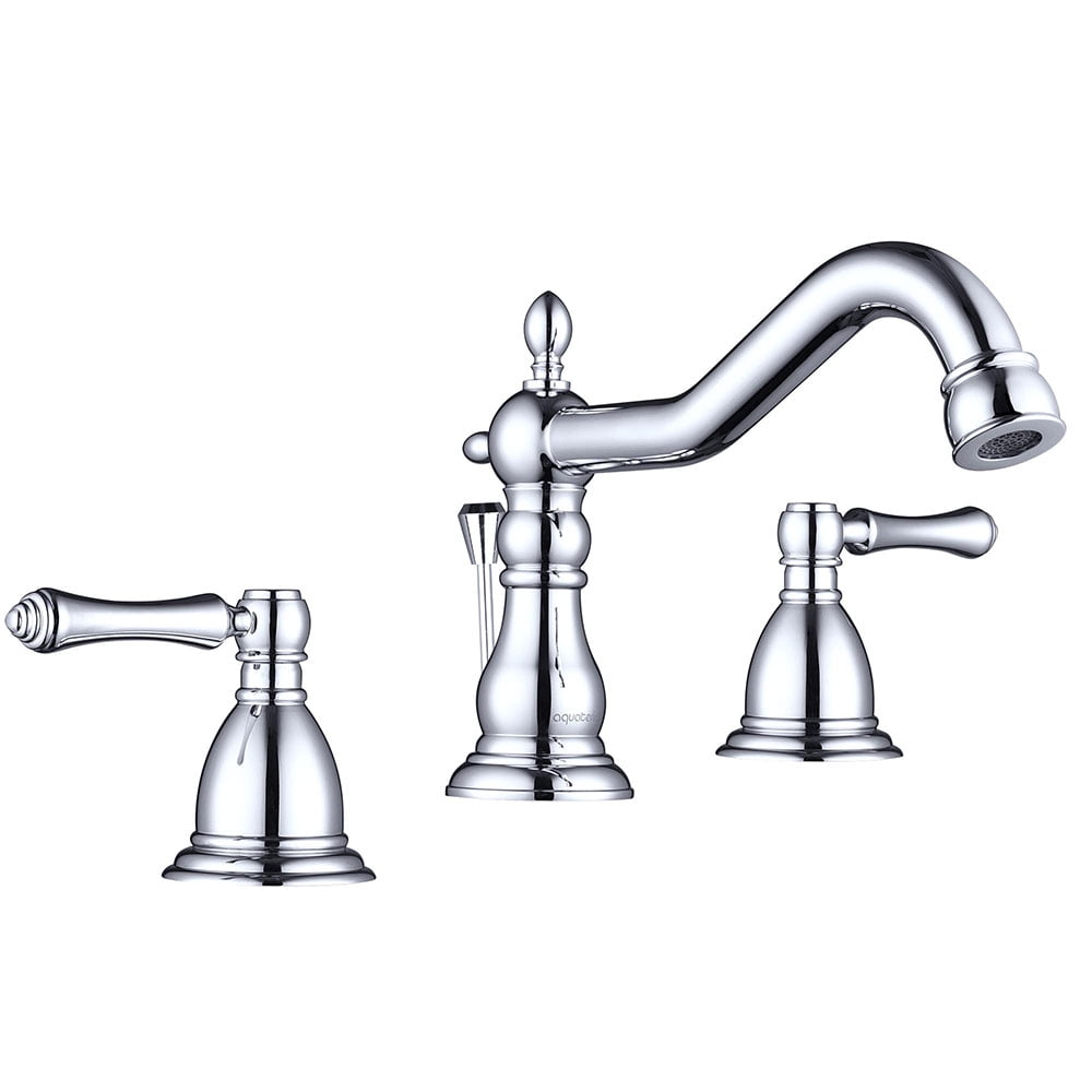 Aquaterior 3 Hole Bathroom Faucet Widespread for Undermount Sink w