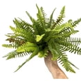 thumbnail image 2 of Dadiaei Artificial Eucalyptus Leaves Stems with Boston Fern, UV Resistant Fake Greenery Branches for Vase, Wedding, Floral Arrangements, Indoor Outdoor Home Decor, Faux Shrub Bushes, 24 Inches, 2 of 8