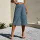 thumbnail image 5 of Pantalones de Pierna Recta de Lino para Mujeres Verano Suelto Color Sólido Cintura Elástica con Bolsillos Pantalones de Pierna Recta Casual, 5 of 6