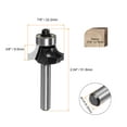 thumbnail image 2 of Uxcell 2pcs Roundover Router Bit 1/4 Shank 3/16" Radius Carbide Tipped Woodworking Tool, 2 of 7