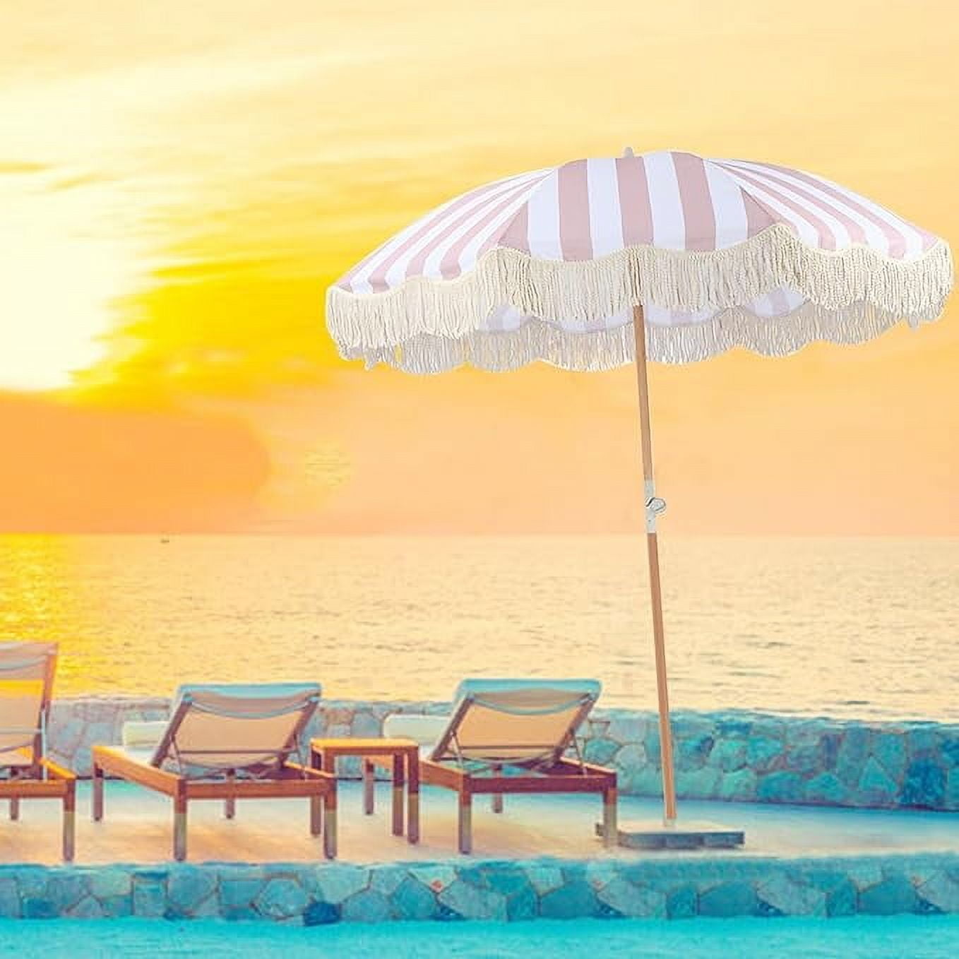 6.5' Pink Market Patio Umbrellas, Wind Resistance