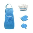 thumbnail image 4 of Tools Kids Cooking and Baking Set 18 PCS with Chef Hat Apron Oven Mitt Pan Soup Pot Spoon Shovel Kitchen Utensils Children Chef Role Playset Educational Gift for Girls Boys Blue, 4 of 7