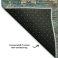 thumbnail image 3 of Addison Rugs Mayfield Washable Traditional Oriental Teal Rectangle Rug, 1'8" x 2'6", 3 of 5