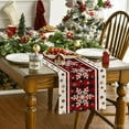 thumbnail image 2 of Touchbetter Buffalo Plaid Snowflakes Christmas Table Runner, Seasonal Winter Kitchen Dining Table Decoration for Home Party Decor 13x36 Inch, 2 of 6