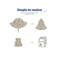 thumbnail image 5 of Cute Baby Sun Hat Summer UPF 50+ Sun Protective Wide Brim Beach Bucket Hats for Toddler Boys and Girls Khaki 6-12 Months, 5 of 11