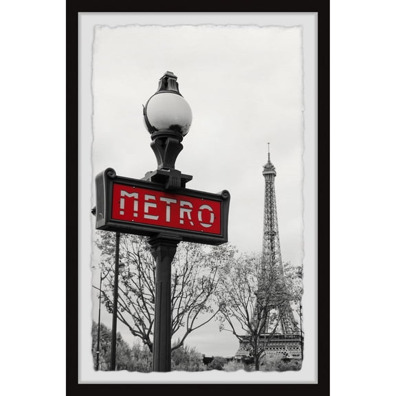 Marmont Hill Paris Metro Subway Framed Painting Print