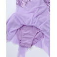 thumbnail image 5 of Alvivi Kids Girls Sequin Gymnastics Skirted Leotards Sleeveless Lyrical Ballet Dance Costume Dress Lavender 14, 5 of 7