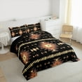 thumbnail image 3 of Homewish Black Brown Aztec Bedding Comforter Set, Bohemian Geometric Twin Comforter Sets, Rustic Lodge Cabin Farmhouse Bedding Set, Lightweight Room Decor, 3 of 8