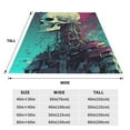 thumbnail image 3 of Sikiie Cartoon Art Skull Ultra-Soft Micro flannel Blanket Luxury All Seasons Warm Blanket for Bedding Sofa and Travel (4 sizes)-60"x50", 3 of 7