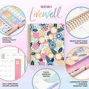 Blue Sky Livewell 2026 Weekly and Monthly Planner Calendar, January 2026 - December 2026, 7 x 9, Flexible Laminated Cover, Heavy Duty Binding, Colorful Paper, Storage Pocket, Stickers, Charmie