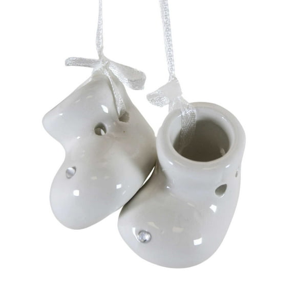 Roman 1.00In Baby's 1St Christmas Bootie, Porcelain, Ornament 134383 White