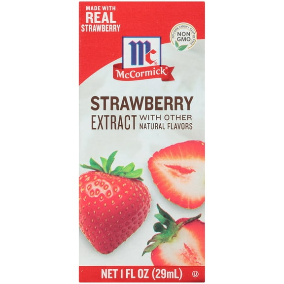 Pack Of 2 McCormick Strawberry Extract, 1 oz (Package May Vary)