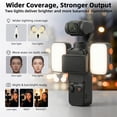 thumbnail image 5 of 2PC LED Fill Light for DJI Osmo Pocket 3 / 4 & Xtra Muse, 3000-6500K 3 Color Modes, 800mAh Rechargeable, Video Light for Vlog Recording,Gimbal-Following, Quick Release, DJI Pocket 3 Accessories, 5 of 10