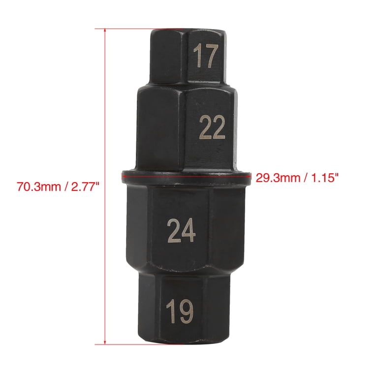 Hex Axle Bike Tool 17mm 19mm 22mm 24mm Wrench for Motorcycle Front