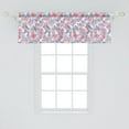 thumbnail image 2 of Ambesonne Floral Window Valance, Intertwined Lily Lotus Flora, 54" X 18", Ceil Blue Dark Coral, 2 of 3