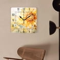 thumbnail image 4 of 10 Inch Wall Clock Battery Operated Silent Clock Decorative for Office, Kitchen, Outdoor, Living Room，Cute Sunflower Yellow on Green Painting, 4 of 4