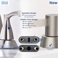 thumbnail image 4 of Tcbosik Brushed Nickel Bathroom Faucets, 2 Handle Bathroom Sink Faucet, Centerset Bathroom Sink Faucet for 3 Hole (Pop-up Drain and Hose Not Included), 4 of 6