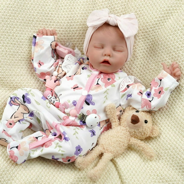 JIZHI Realistic 17" Newborn Truly Reborn Baby Doll Girl Twinnie Real