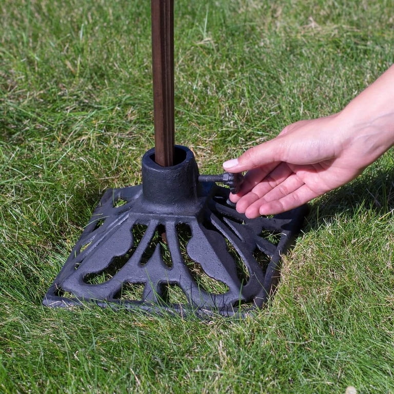 USA Made Tiki Torch Deck & Fence Mounts - Set Of 4 For 3/4" Or 1" Poles (Black)