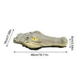 thumbnail image 6 of JINSIJU Resin Crocodile Head Simulation Shape Sculpture Craft Animal, 6 of 7