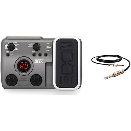 Zoom G1X Guitar Multi-Effects Pedal with 20' Guitar Cable