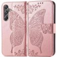 thumbnail image 2 of for Galaxy A15 5G Phone Case Wallet,Women Flip Cover with Credit Card Holders Butterfly Embossed PU Leather Kickstand Wrist Strap Purse Case for Samsung A15 5G (Rose Gold), 2 of 14