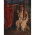 thumbnail image 2 of Edwin Austin Abbey 12x14 Gold Ornate Wood Frame and Double Matted Museum Art Print Titled - Troilus and Cressida; Before Agamemnon's Tent (Cressida and Her Uncle) (1906), 2 of 4
