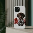 thumbnail image 4 of DistinctInk Tough Case for Apple iPhone 13 MINI (5.4" Screen), Compatible with MagSafe Charging - Valentine's Day German Shorthaired Pointer Puppy, 4 of 6