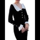 thumbnail image 3 of Vestidos Largos Elegantes de Larga con Cuello en V para Mujer, Plisados y Holgados, con Cinturón. Negro S, 3 of 7