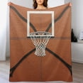 thumbnail image 3 of JEUXUS  Sports Sherpa Blanket 50"x 60" Basketball Texture Blankets Super Soft Fuzzy Thick Warm Throw for Man Bed Couch, 3 of 6
