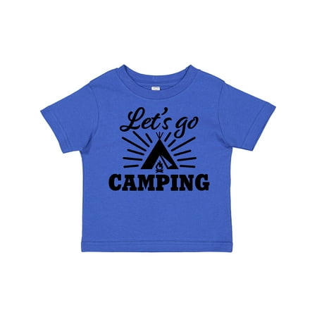 

Inktastic Lets Go Camping with Tent and Campfire Gift Toddler Boy or Toddler Girl T-Shirt