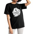 thumbnail image 2 of Papa Saurus Fun Graphic Tee T-Shirt for Women Men, Short Sleeve Summer Tops - Vintage Black, 2 of 5