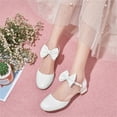 thumbnail image 2 of Girls Dress Mary Jane Dress Shoes Low Heels Flower Party Wedding Princess (Toddlers Small Children Big Children) Summer Beach Shoes White 12 Years-12.5 Years, 2 of 5