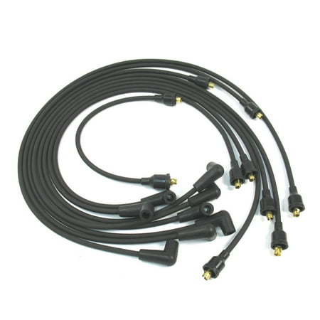 Super Stock Spiral Core - Pertronix Black Spiral Core Stock-Look GM V8 Spark Plug Wire Set P/N 708103
