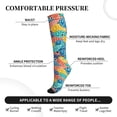 thumbnail image 3 of Lsque Colorful Fish 1 Pattern Sport Compression Socks for Men & Women 15-20 mmHg Knee High Nurse Pregnant Running Medical and Travel Athletic, 3 of 6