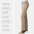 thumbnail image 3 of Fishers Finery Women's Ecofabric Ponte Knit Bootleg Dress Pant with Belt Loops (Khaki, M), 3 of 6