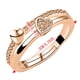 thumbnail image 2 of Fiudx Anillo de Corazón, Banda Abierta de Cobre y Circonita, Plata y Oro, Ajustable, Ideal para Regalar, Alegría para Amigas, Expresión de Amor Sincero, Elegancia para El Día a Día., 2 of 2