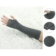 INSPIRE CHIC Womens Fingerless Elastic Winter Thick Arm Warmers Gloves Gray