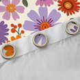 thumbnail image 4 of Homewish Cute Cartoon Flower Black Out Curtains,Colorful Boho Daisy Curtains Pack of 2 (42x63 Each),Beige Orange Purple Bedroom Curtains For Girls,Ultra Soft Home Decor, 4 of 6
