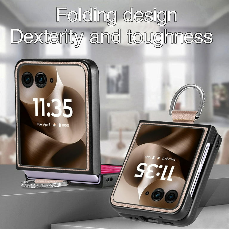 Housse étui Sac Pour Motorola Razr 60 Ultra – Avec Clip Ceinture, Fermeture éclair – Noire, Neuve