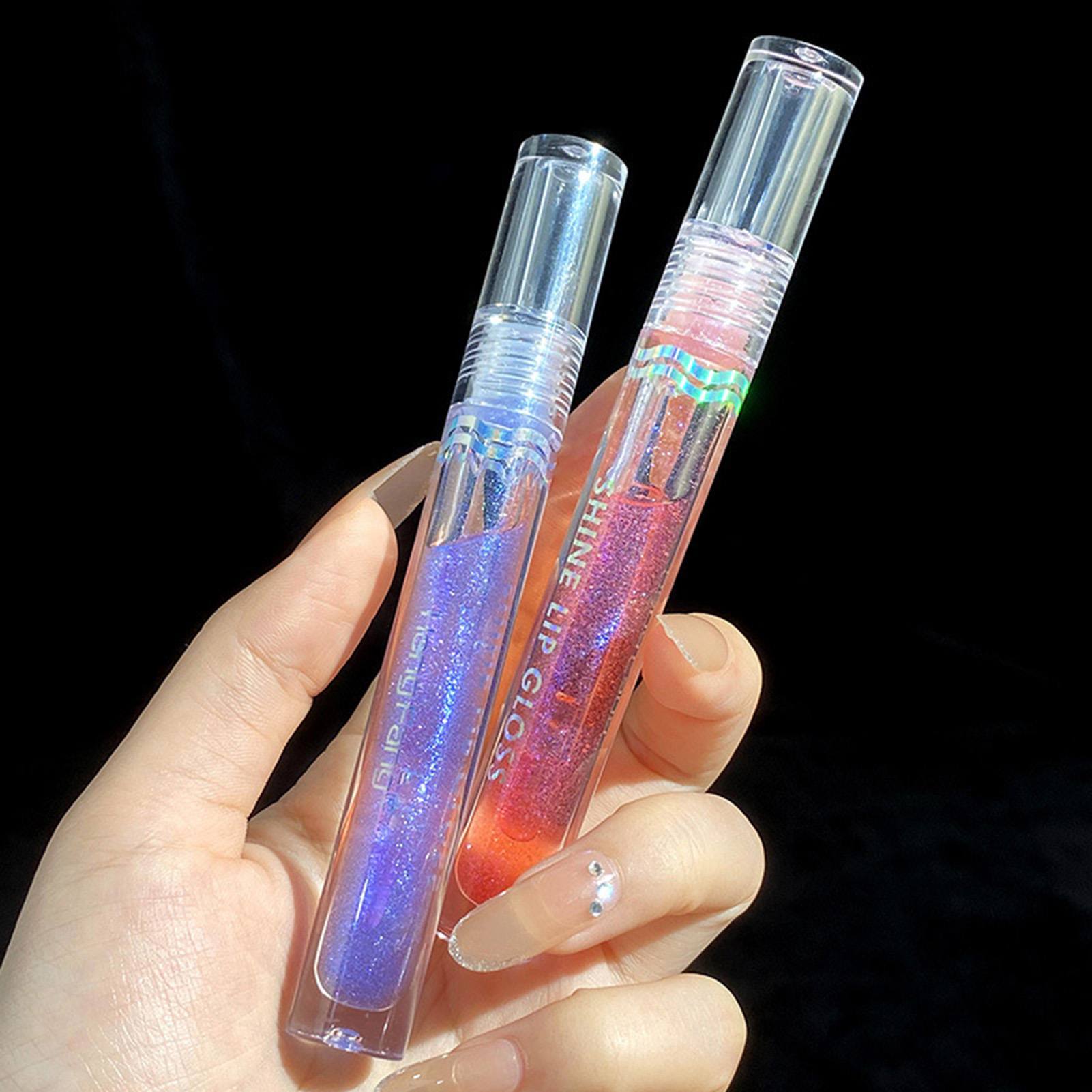 Gwong 2.5g Lip Gloss Gentle Texture Moisturizing Mini Fine Sparkle Lip