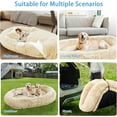 thumbnail image 6 of Human Dog Bed, 71''x45''x12'' Size Fits People and Pet 10 CM Thick Memory Foam Washable Adult Large Bed Giant Oversize Foldable Dog Bed with  Pillow, Blanket, Strap - Beige, 6 of 6