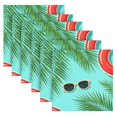 thumbnail image 4 of Iauyy Satin Napkins Set of 4- Summer Style 1 DIY Printing Decoration Cloth Napkin- Easy Care for Home/Party, 4 of 8