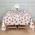 thumbnail image 3 of Red Strawberry Plants Fruit White Pattern Square Tablecloth,Waterproof Square Table Cover,Wipeable Spillproof Washable Table Cover for Home Kitchen Party Decor 42"X42"(107x107cm), 3 of 6