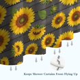 thumbnail image 6 of Sunflower and Plank Grey Pattern Modern Waterproof Shower Curtain Set with 12 Hooks, Washable Decorative Bathroom Shower Curtain, 6 of 6
