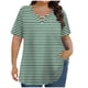 thumbnail image 1 of Tops de Manga Corta de Tamaño Más de las Mujeres, Blusas de Cuello en V Impresas de Verano de Moda para Uso Casual, Diario Y de Fiesta, 1 of 7