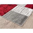thumbnail image 5 of L'Baiet Verena Geometric Area Rug Red Grey 5' x 7' Medium Area Rugs Carpet for Living Room, Bedroom, Dining Table, Office, Hallway, Foyer | Neutral Colorful Modern Abstract Home Decor, 5 of 8